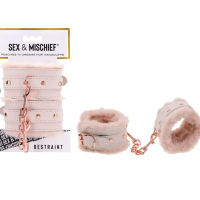 Sex & Mischief Peaches n CreaMe Fur Handcuffs